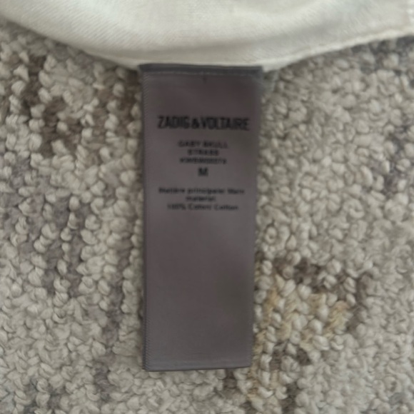 Zadig & Voltaire Knit Crewneck Sweater with silver Skull. 100% cotton .Size M. - Picture 8 of 10